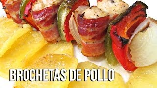 Brochetas de pollo al horno [upl. by Marcus]