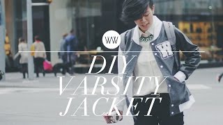 How to Make a Varsity Jacket Letterman Jacket  WITHWENDY [upl. by Frerichs]