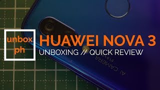 Huawei Nova 3 Unboxing Quick Review THE SUPER NOVA [upl. by Nils859]