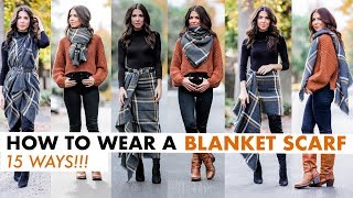 How To Wear a BLANKET SCARF 15 Ways By Orly Shani [upl. by Devan]