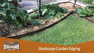 Metal Garden Edging  corten steel [upl. by Yobybab]