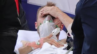 Denmarks Christian Eriksen rushed to hospital after collapsing in Euro 2020 match [upl. by Graehl]