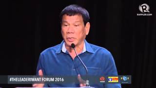 WATCH Rodrigo Dutertes speech at the TheLeaderIWant Forum [upl. by Janik]