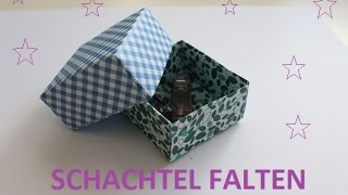 Easy DIY  PAPIERSCHACHTEL falten  Für kleine Geschenke [upl. by Retsbew]