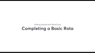 Get Started with RotaCloud Creating a Basic Rota [upl. by Avitzur]