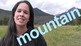 How to Say MOUNTAIN and SENTENCE  American English [upl. by Arykat]