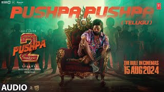 PUSHPA PUSHPA Telugu Audio  Pushpa 2 The Rule  Allu Arjun  Sukumar Rashmika Chandrabose  DSP [upl. by Asyla]