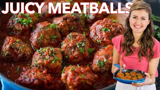 Juicy MEATBALL RECIPE  How to Cook Italian Meatballs [upl. by Seidnac854]