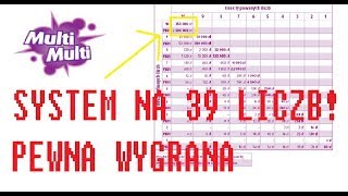 System Multi Multi na 39 liczb Duże szanse wygranej [upl. by Lynden280]