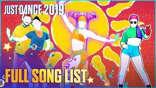 Just Dance 2019 Full Song List  Ubisoft US [upl. by Yirinec]