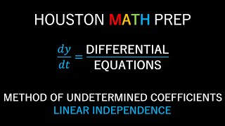 Undetermined Coefficients Multiplying by x for Linear Independence [upl. by Nnyllaf]