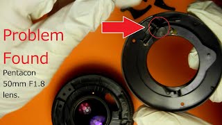 Repairing stuck aperture on a Pentacon auto 50mm F18 Multi Coated lens [upl. by Meerak]