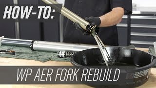 How To Rebuild The WP AER Motorcycle Forks [upl. by Annaoj]