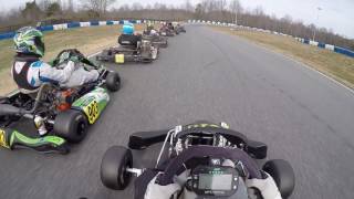 2017 GoPro Motorplex Karting Challange Round 1 Briggs LO206 Senior PreFinal [upl. by Naujad]