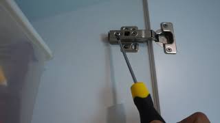 how to adjust cabinet door hinges DIY [upl. by Schapira148]