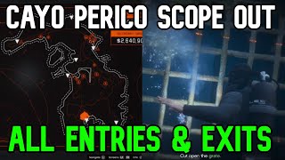 Gta 5 Cayo Perico Heist Scope Out All Entry and Exit Points Drainage Tunnel [upl. by Hellman]