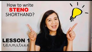 How to write steno shorthand STENO TUTORIAL  Lesson 1 [upl. by Shank]