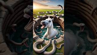 Horse trapped in a pit of dangerous snakes 😭 horse animals snake [upl. by Moria]