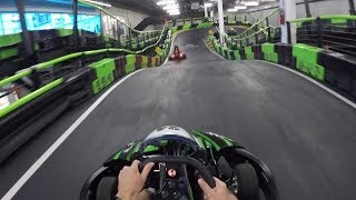 Racing Electric Go Karts At 35 MPH  Andretti Indoor Kart amp Games Orlando [upl. by Retsof]