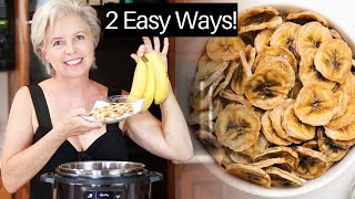 Dehydrated Banana Chips  2 Easy Ways [upl. by Alahsal918]