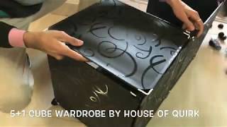 DIY Plastic 51 Cube Organizer Bookcase Storage Cabinet Wardrobe Closet [upl. by Yud]