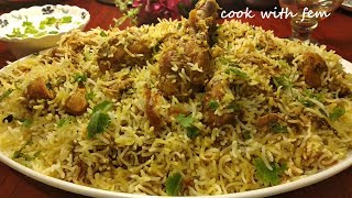 Hyderabadi Chicken Dum Biryani  Restaurant Style Eid Special Biryani At Home By Cook with Fem [upl. by Aneeuqal]