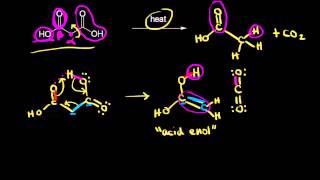 Decarboxylation  Carboxylic acids and derivatives  Organic chemistry  Khan Academy [upl. by Drusie]