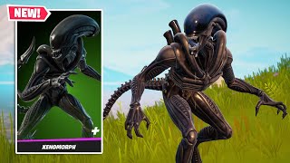 NEW XENOMORPH ALIEN Skin Gameplay in Fortnite [upl. by Nnylanna]