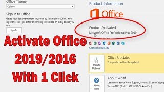 How to Activate Microsoft Office 20192016 Permanently 1 Click [upl. by Klina]