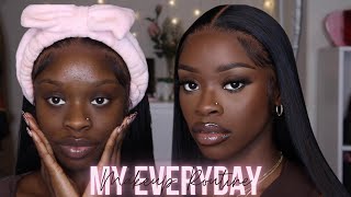 Detailed Soft Glam Everyday Makeup Routine For Dark Skin WOC  Beginner Friendly Step By Step [upl. by Airad]