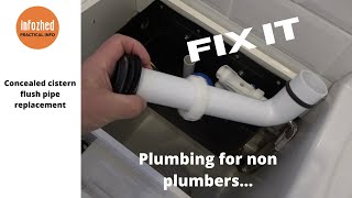 Replacing a concealed Cistern Flush Pipe [upl. by Hsinam]