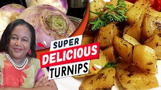 TASTY GARLIC ROASTED TURNIPS  Looks amp Taste Just Like Potatoes [upl. by Lehcar]