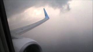 Thomson 737 Stormy Approach amp Hard Landing Kefalonia Greece [upl. by Bain824]