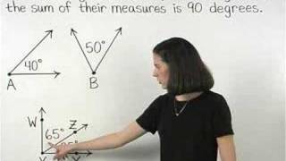 Complementary Angles  MathHelpcom  Geometry Help [upl. by Arehahs]