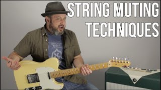 Rhythm Guitar Lesson Using String Muting Techniques [upl. by Sholes722]