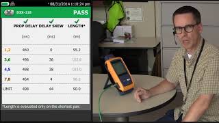 DSX 5000 CableAnalyzer 10 length rule By Fluke Networks [upl. by Lemire]