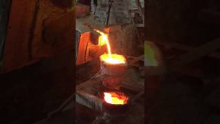 Molten iron from Cupola furnace [upl. by Oicanata]