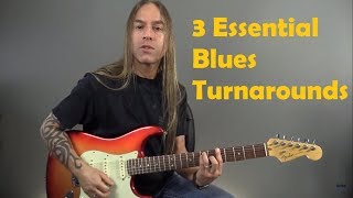 3 Essential Blues Turnarounds  GuitarZoomcom  Steve Stine [upl. by Naivaf]