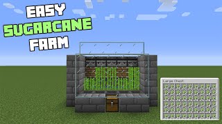 Minecraft Easiest Automatic Sugarcane Farm 120 WORKING [upl. by Anilos122]