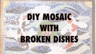 DIY Mosaic With Broken Dishes  Koi Pond [upl. by Rhoda]