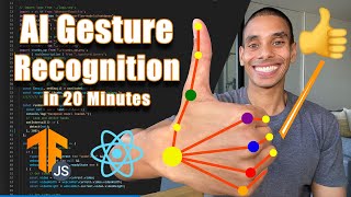 Real Time AI GESTURE RECOGNITION with TensorflowJS  ReactJS  Fingerpose [upl. by Nylg]