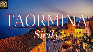 Taormina Italy Taormina Sicily Aerial Taormina 4k and Beautiful Drone Views [upl. by Nnyltak]