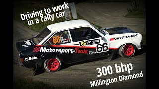 Driving to work in a Millington Diamond Escort Mk2 Rally Car  MotorsportTools UK Company Profile [upl. by Pride]