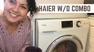 Haier WasherDryer Ventless Combo Unit Review Tiny House Laundry [upl. by Anierdna]