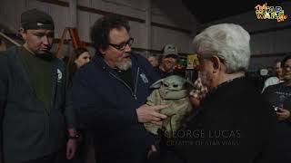 George Lucas holds Baby Yoda  The Child  Grogu — The Mandalorian [upl. by Walther554]