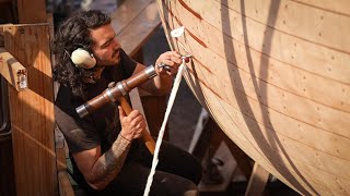 Caulking Corking a wooden boat Tally Ho  EP96 [upl. by Aztin945]