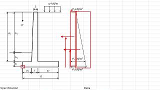 414 Example 1 Stability check  overturning and sliding [upl. by Bekah]