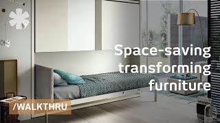 Space saving furniture that transforms 1 room into 2 or 3 [upl. by Vod972]