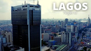 Lagos City 4K  Drone Footage of Lagos Nigeria Skyline  Ultra HD [upl. by Bonnee917]