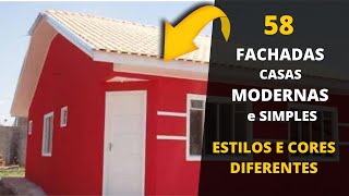 🏡 Descubra o PODER DA SIMPLICIDADE 58 FACHADAS DE CASAS MODERNAS  Vibrantes em Cores e Estilos [upl. by Etyam44]